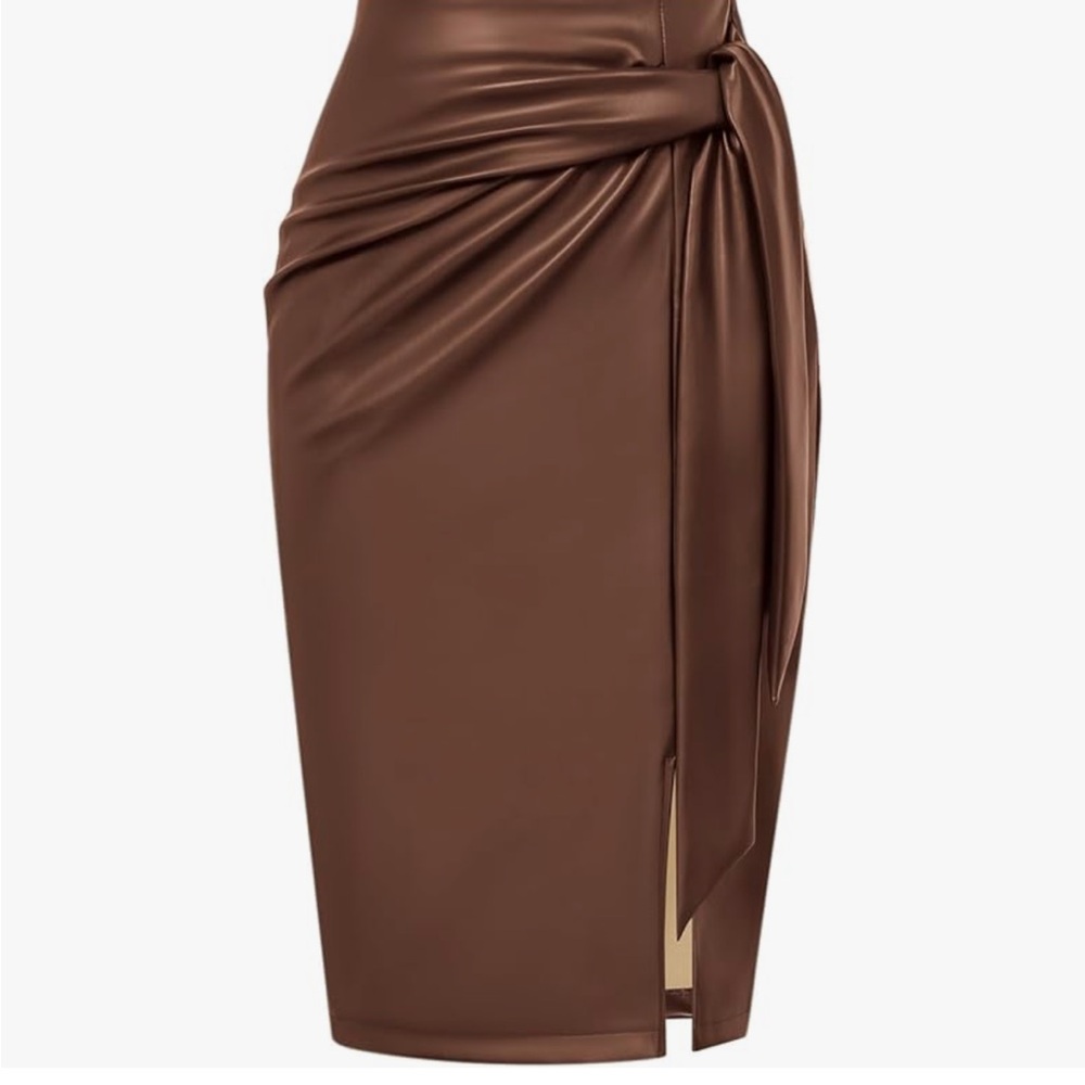 Faux leather skirt
